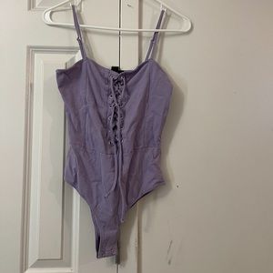 Forever 21 bodysuit size medium lavender gently used